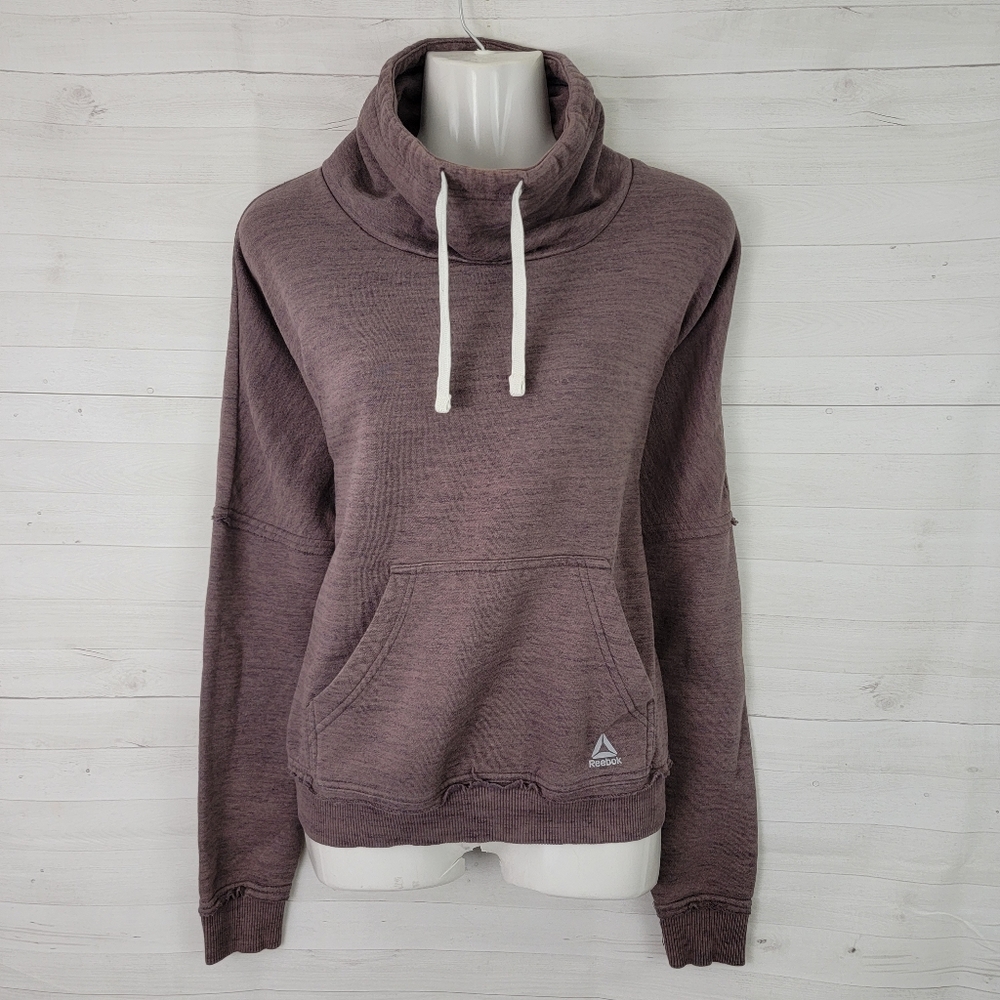 Small Reebok Cowl Neck Pullover Swearshirt - Picture 4 of 5